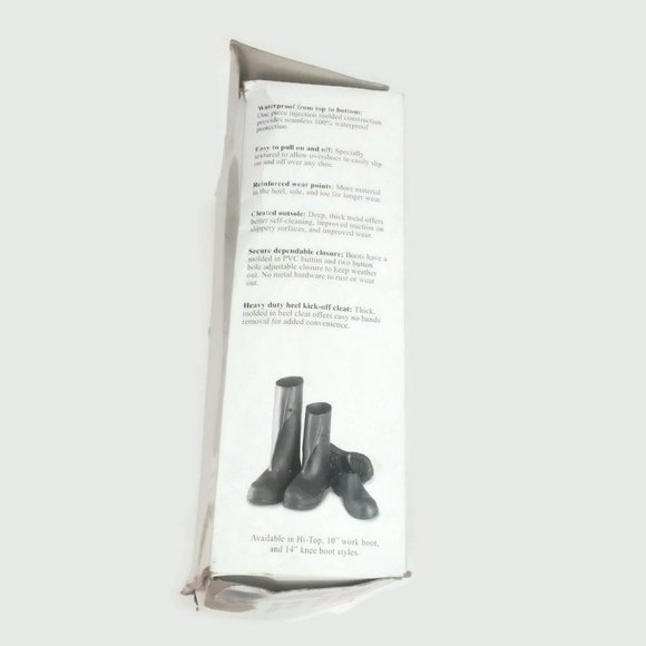 Tingley Workbrutes 10” PVC Work Boots LG (size 9.5-11) Waterproof Black 35121 - Picture 4 of 6
